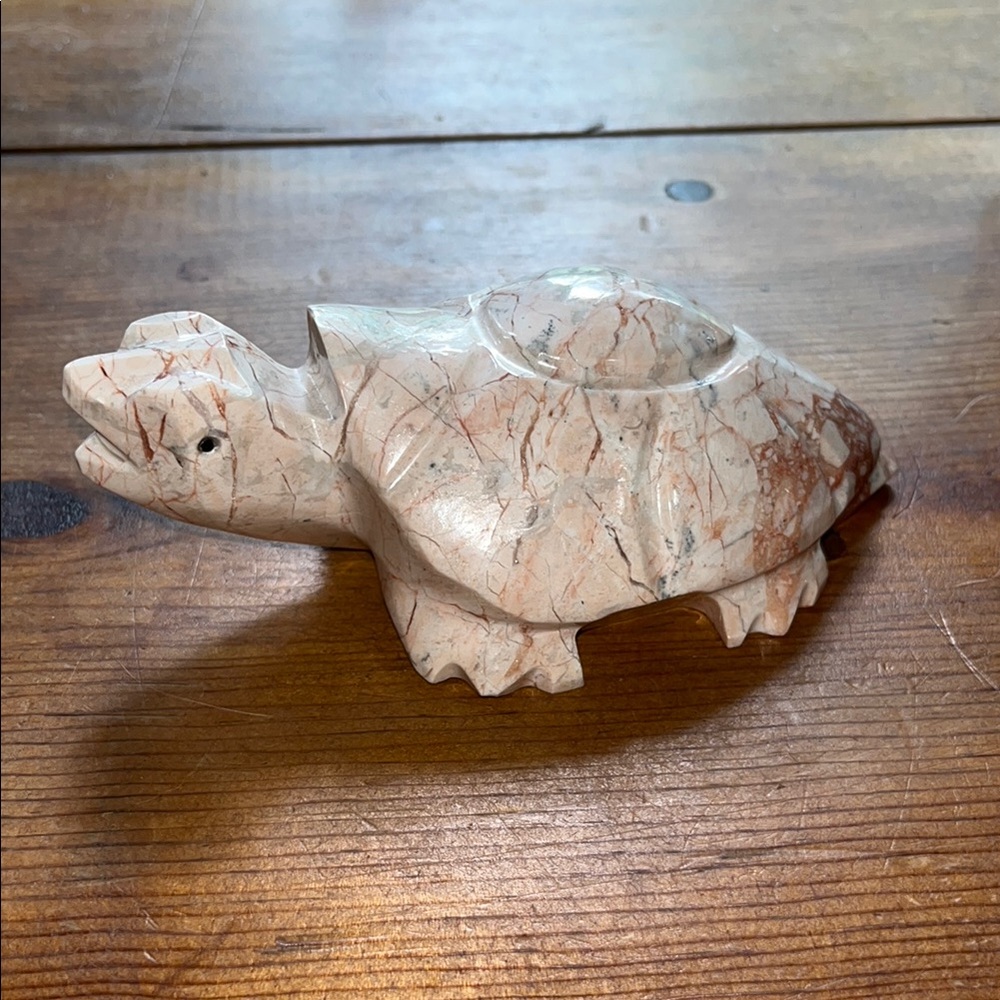 Marble Turtle Decor 6” Length
